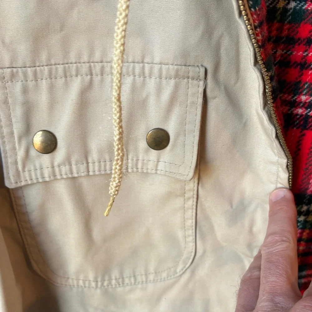 Vintage Trumpeter Canvass‎ Jacket with Red Plaid Interior